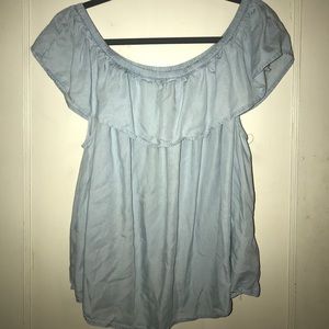 Old Navy Off the Shoulder Chambray Top